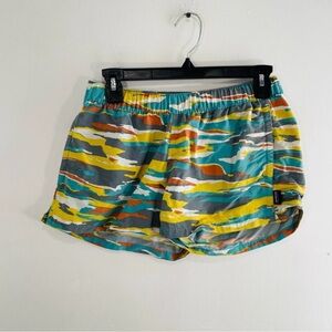 Patagonia Barely Baggies Multicolored Camo Lightweight Nylon Shorts Small